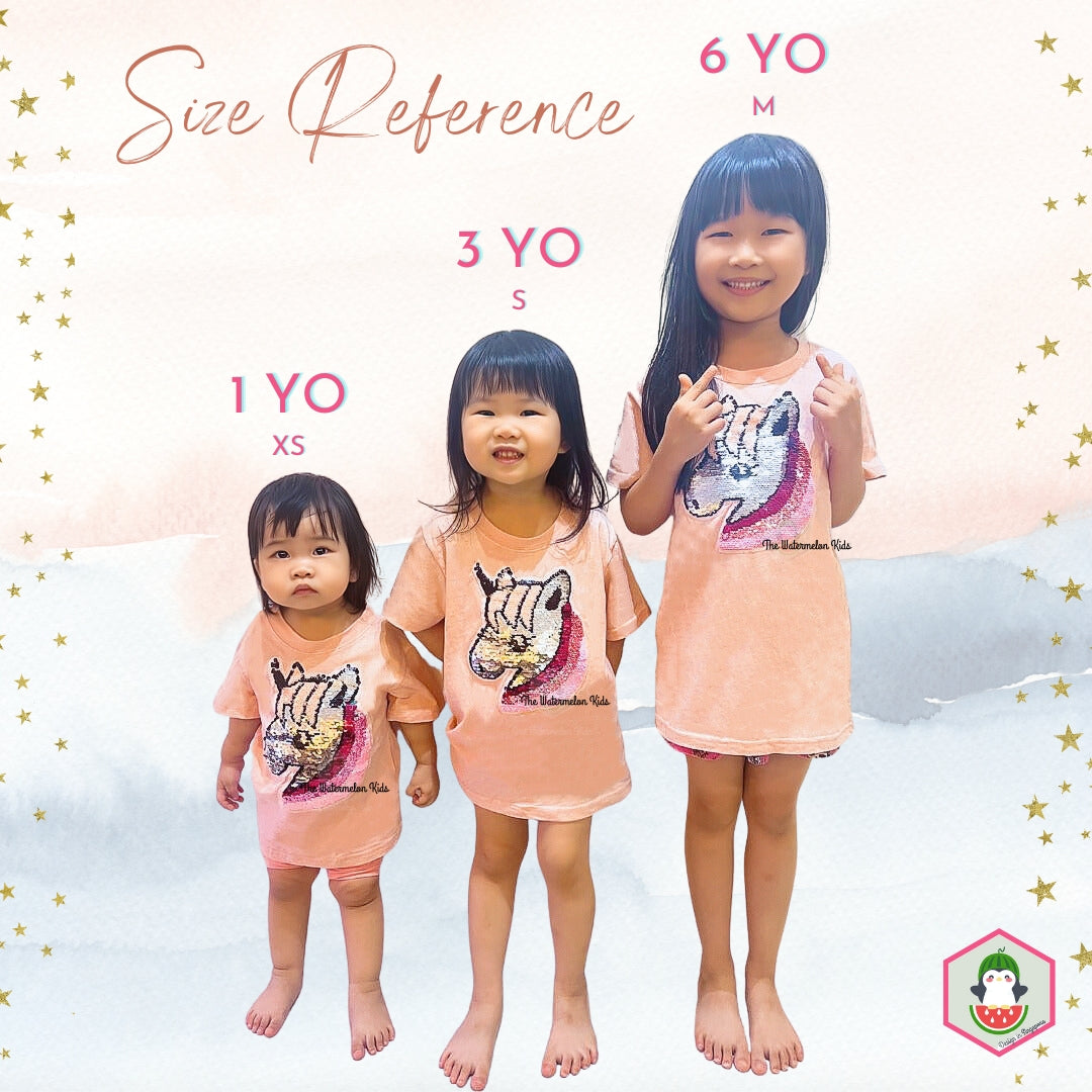 Customised 100% Cotton Reversible Sequin Children Clothing (1 to 7 Years Old) - Rainbow Unicorn
