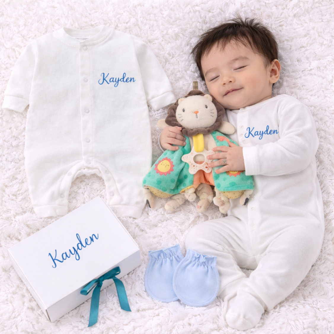 Customised 100% Cotton Baby Pyjamas Gift Set