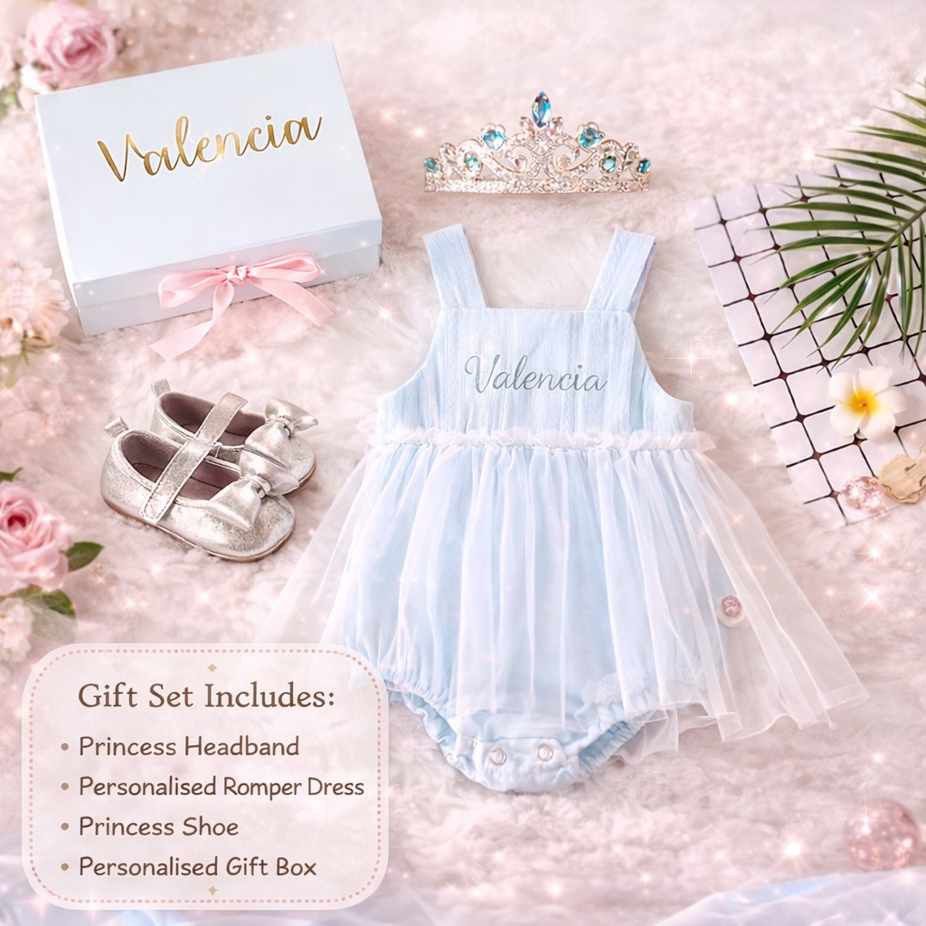 personalised princess dress Personalised Baby Girl 1 Year Old Princess Romper Dress with Name thewatermelonkids
