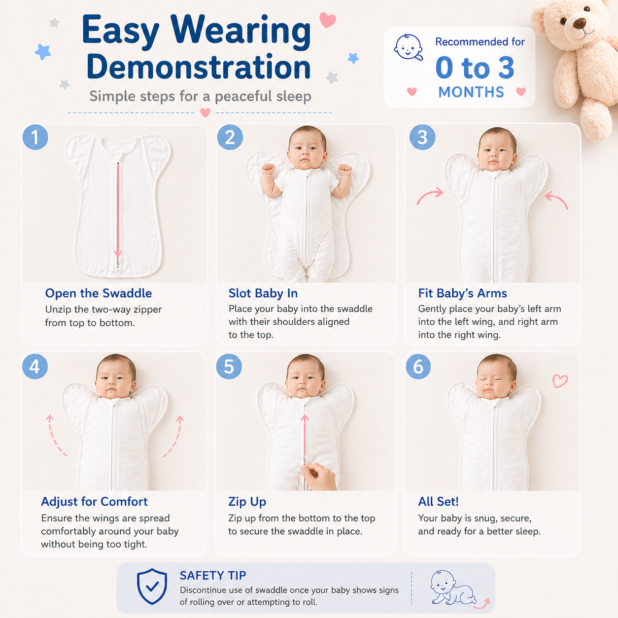 Soft 100% Cotton Newborn Swaddle Sleep Sack