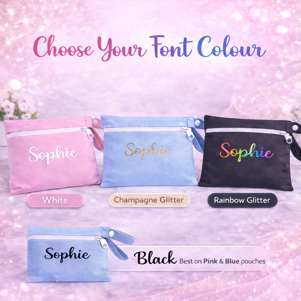 Personalised Waterproof Wet Bag with Custom Name – Diaper, Swim & Travel Pouch