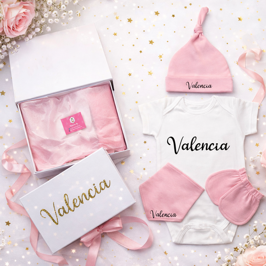 Customised 100% Cotton Baby New Born Gift Set A