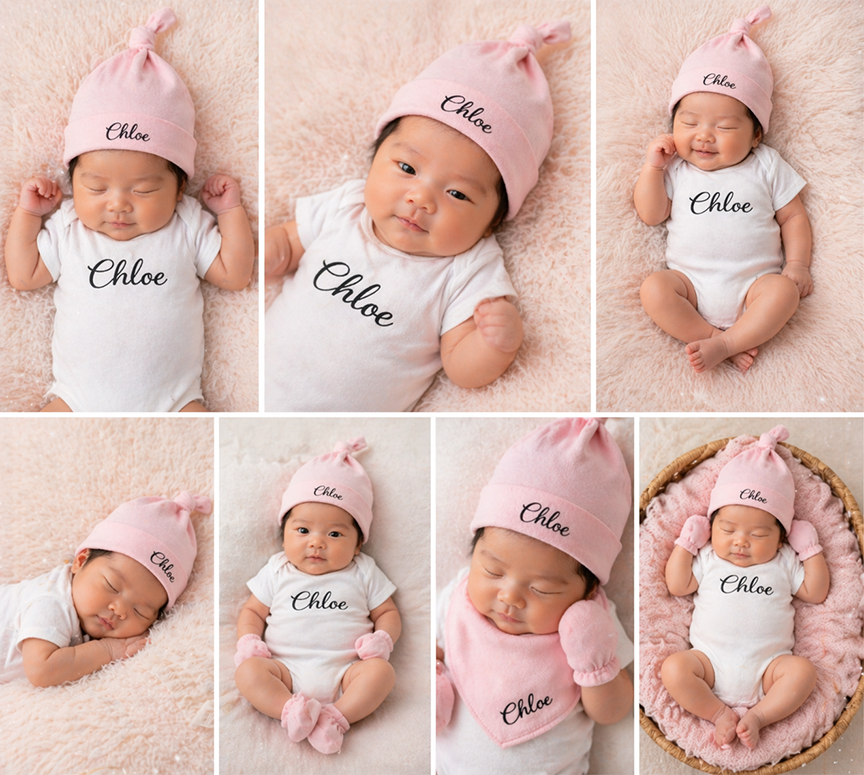 Customised 100% Cotton Baby New Born Gift Set A