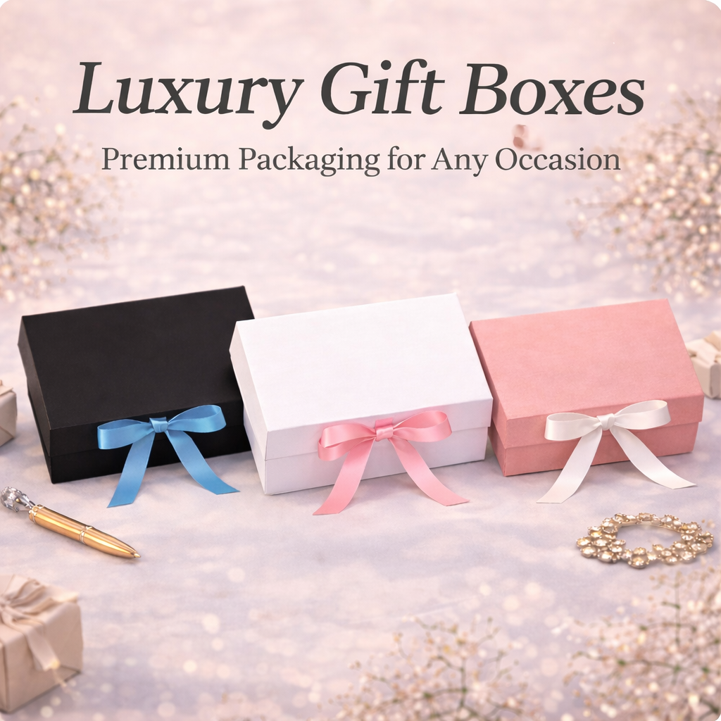 Premium Magnetic Gift Box with Ribbon – 23×17×7 cm