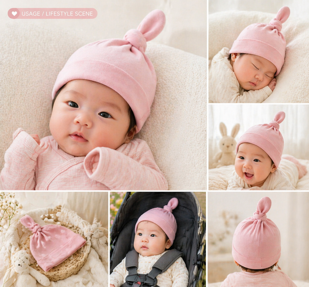 Personalised Baby Beanie 100% Cotton – Soft Newborn Hat